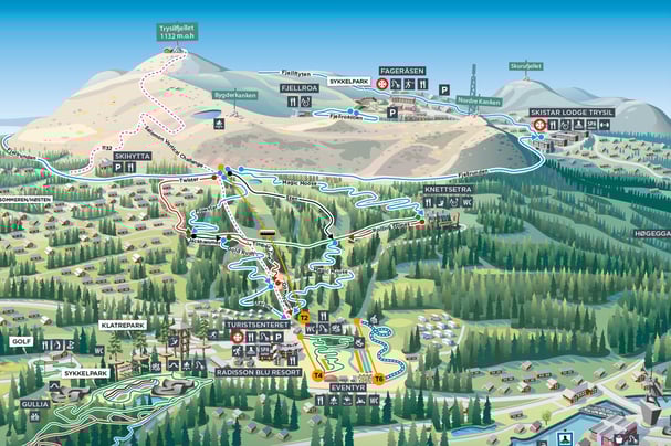 Map of elevator-based trails