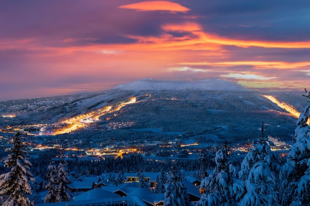 Trysilfjellet at sunset