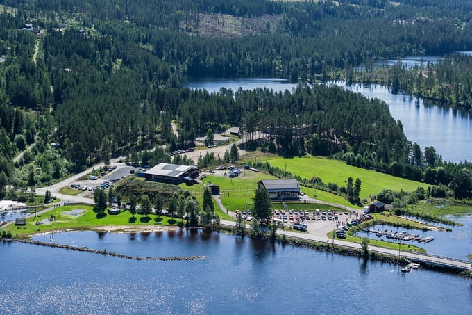 Overview of bathing area in Søre Osen