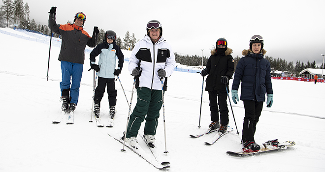 Første gang på ski